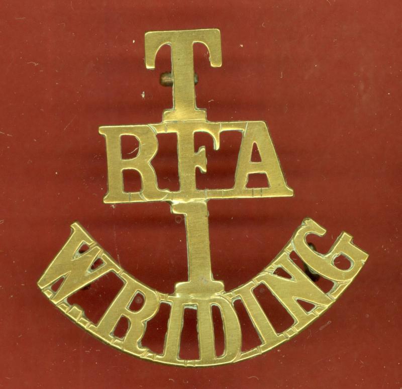 T / RFA / 1 / W.RIDING WW1 shoulder title