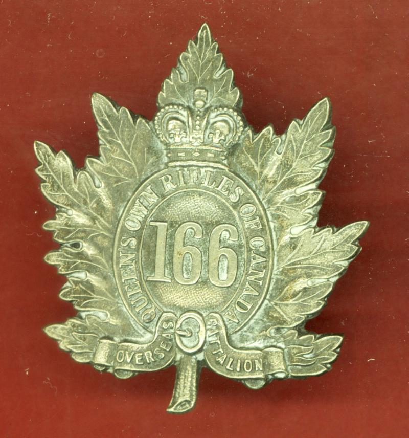 Canadian 166th Toronto Bn. WW1 CEF cap badge