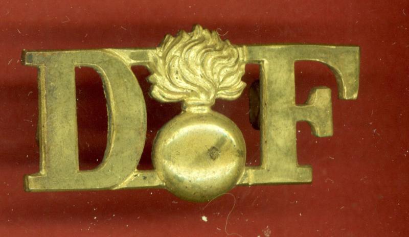 D / Grenade / F Royal Dublin Fusiliers Victorian shoulder title