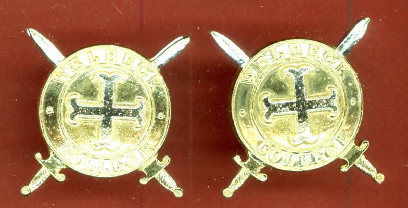 Welbeck College O.T.C. Officer Cadet staybright collar badges