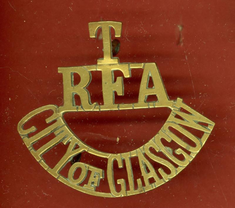 T / RFA / CITY of GLASGOW WW1 territorial shoulder title