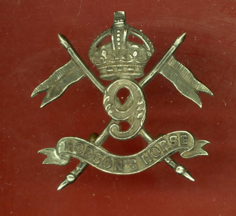 Indian Army 9th Hodson's Horse WW1 Officer's cap badge