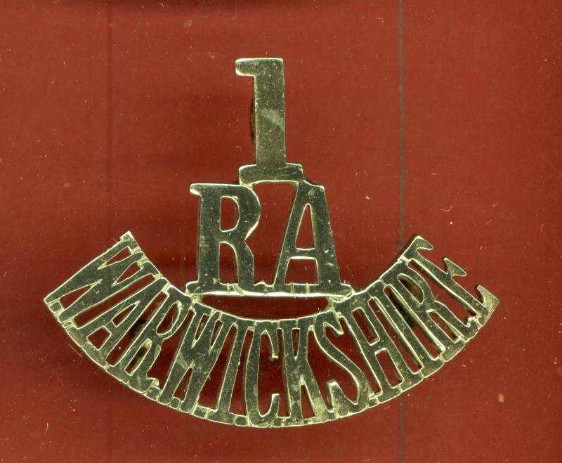 1 / RA / WARWICKSHIRE shoulder title