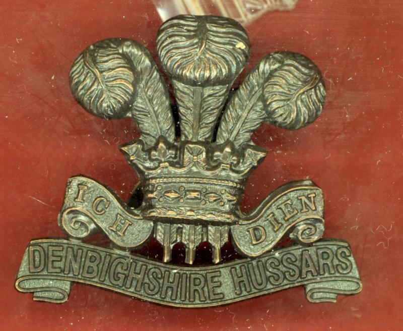 Denbighshire Hussars Yeomanry WW1 Officer's OSD cap badge