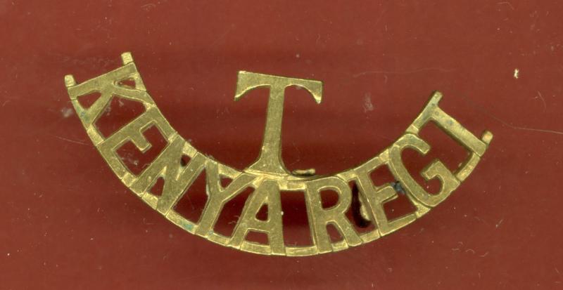 T / KENYA REGT. The Kenya Regiment T.F. shoulder title