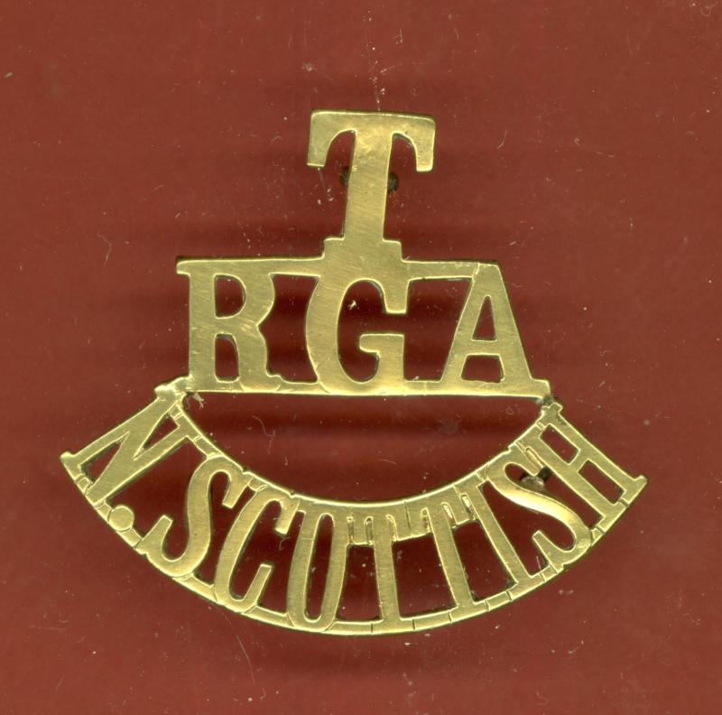 T / RGA / N.SCOTTISH Royal Garrison Artillery shoulder title