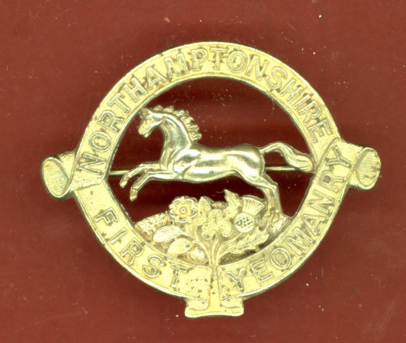 First Northamptonshire Yeomanry Officer's cap badge