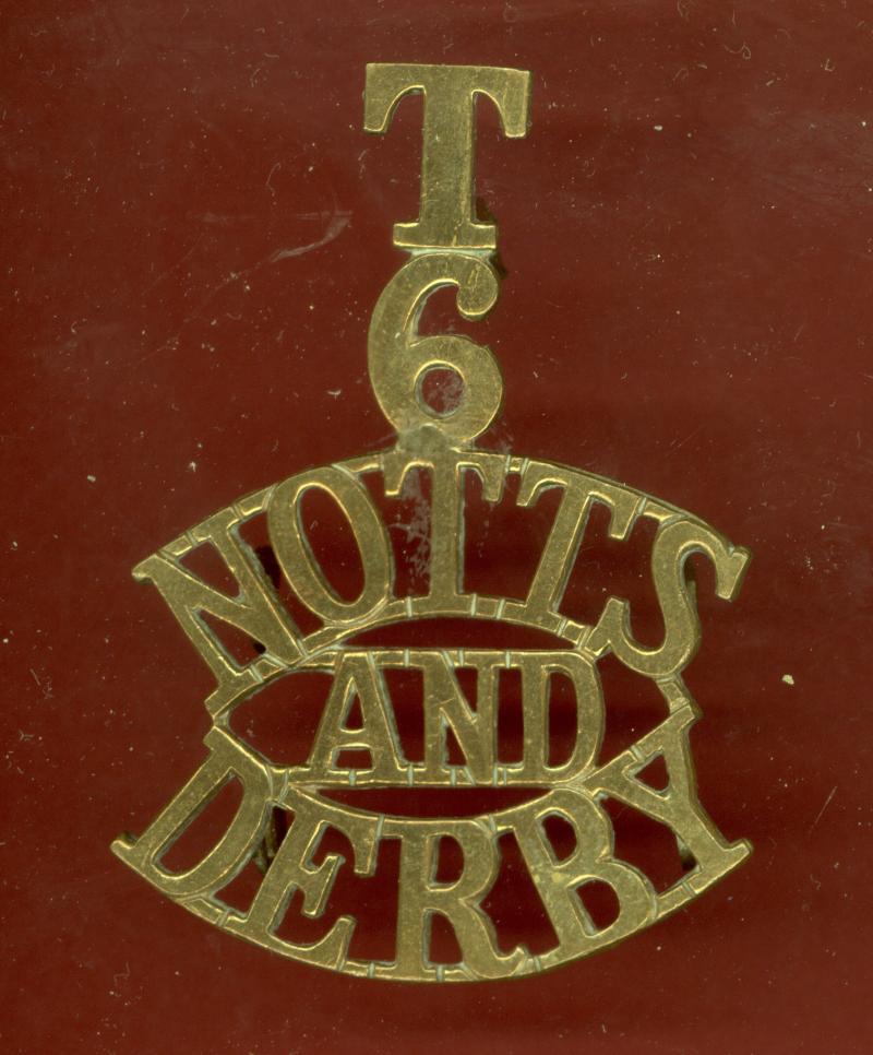 T / 6 / NOTTS & DERBY Sherwood Foresters WW1 shoulder title