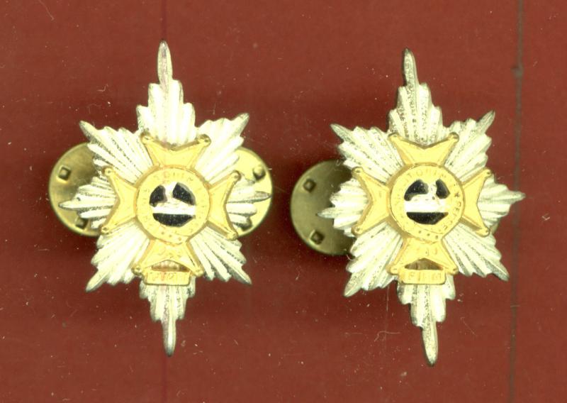 Worcestershire & Sherwood Foresters Regiment Officer's collar badges