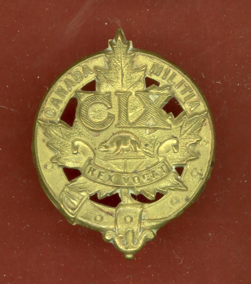 109th Regiment of Canadian Militia Cap Badge