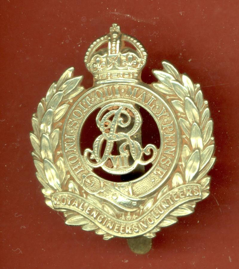 Volunteer Royal Engineers EDVII OR's cap badge