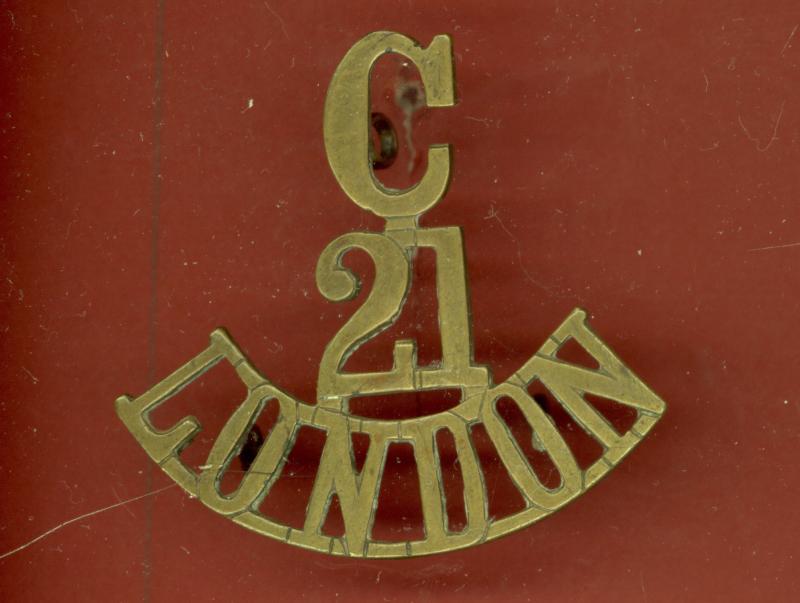 C / 21 / LONDON 21st Bn. London Regiment Cadets shoulder title