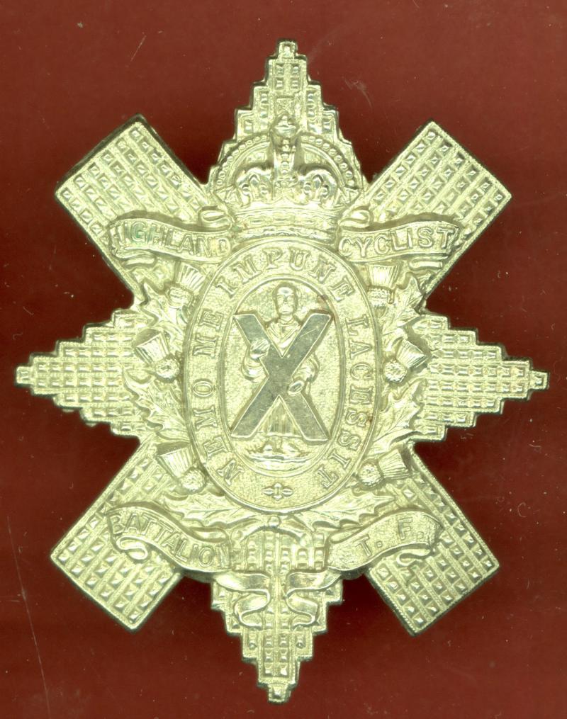 Scottish WW1 Highland Cyclist Battalion glengarry badge