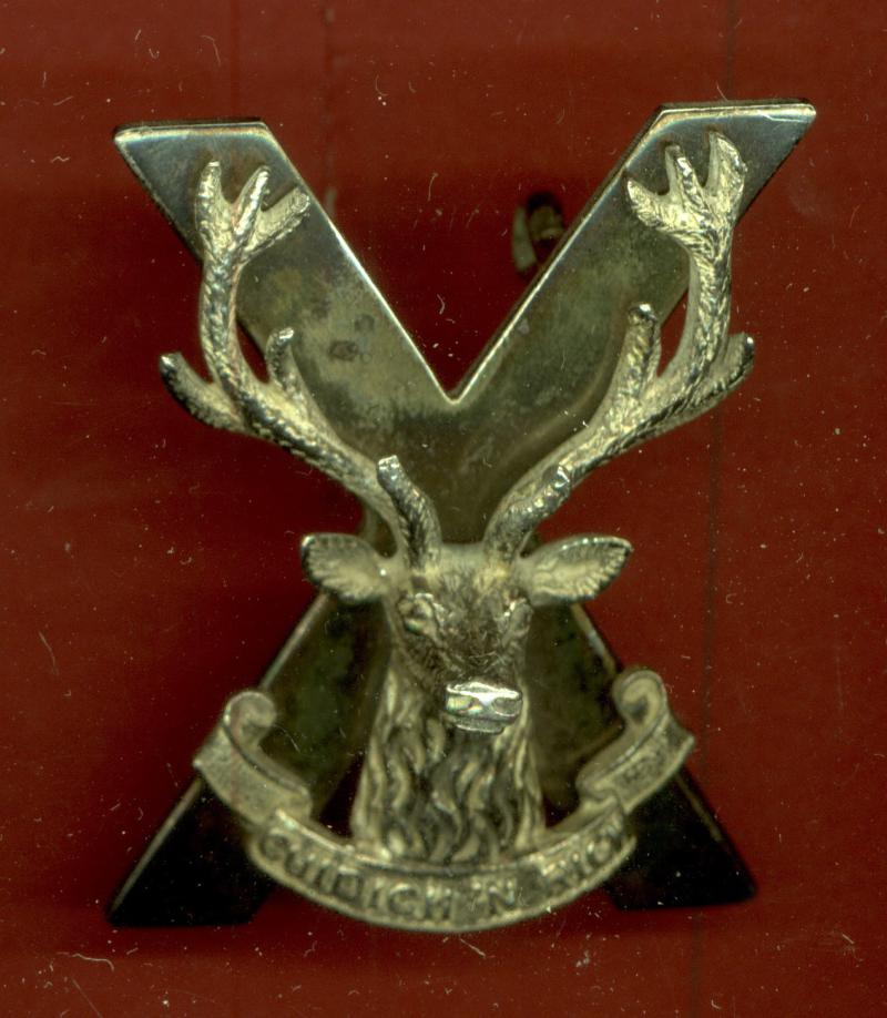 Highland Brigade Officer's HM silver glengarry badge