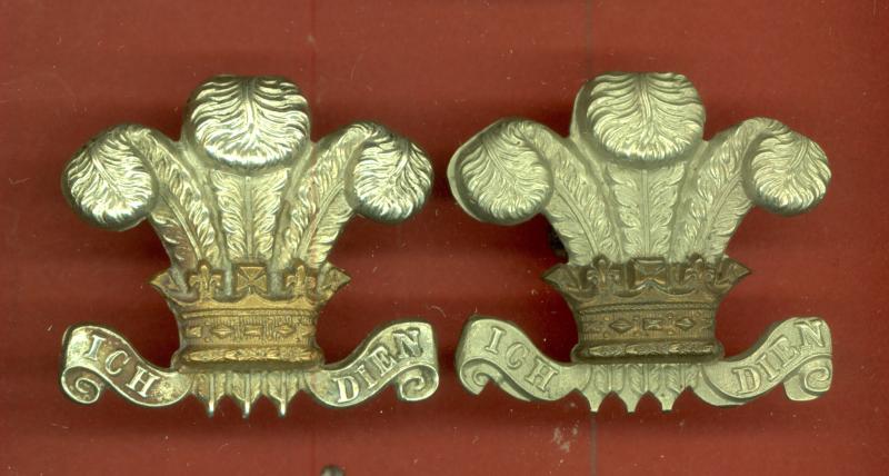 3rd Prince of Wales Dragoon Guards WW1 OR's collar badges