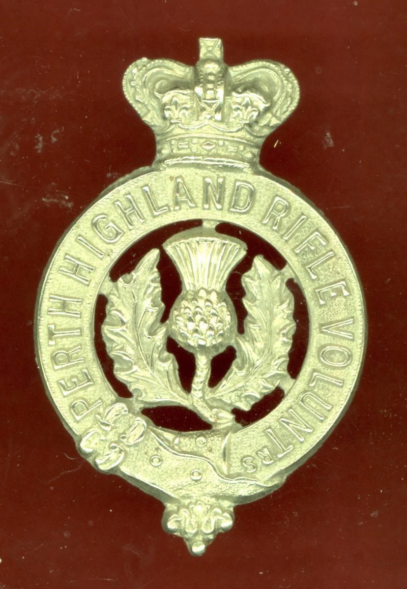 Scottish Perth Highland Rifle Volunteers Victorian glengarry badge