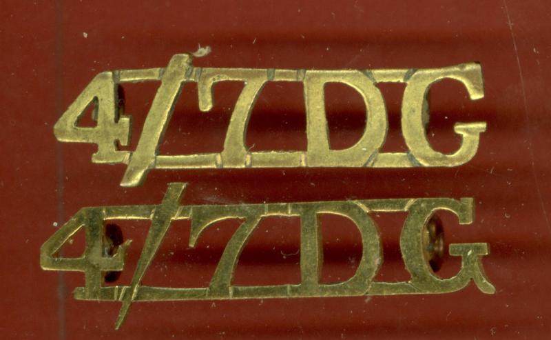 4/7DG 4th/7th  Dragoon Guards Officer's shoulder title