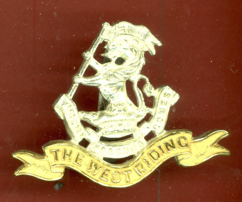 Duke of Wellington’s West Riding Regiment Officer’s dress cap badge