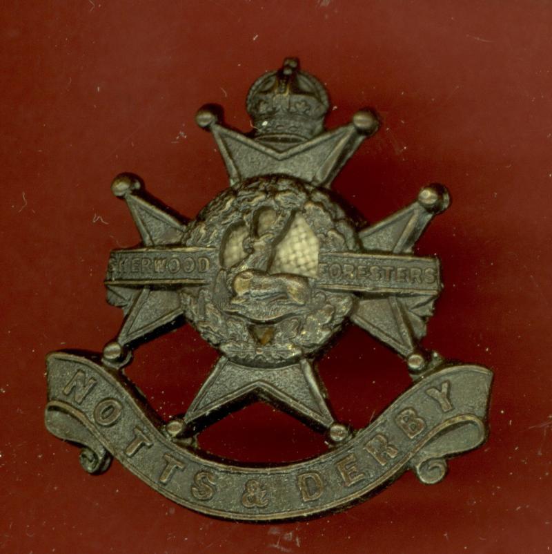 The Sherwood Foresters Notts & Derby Regt. WW1 Officer's OSD cap badge