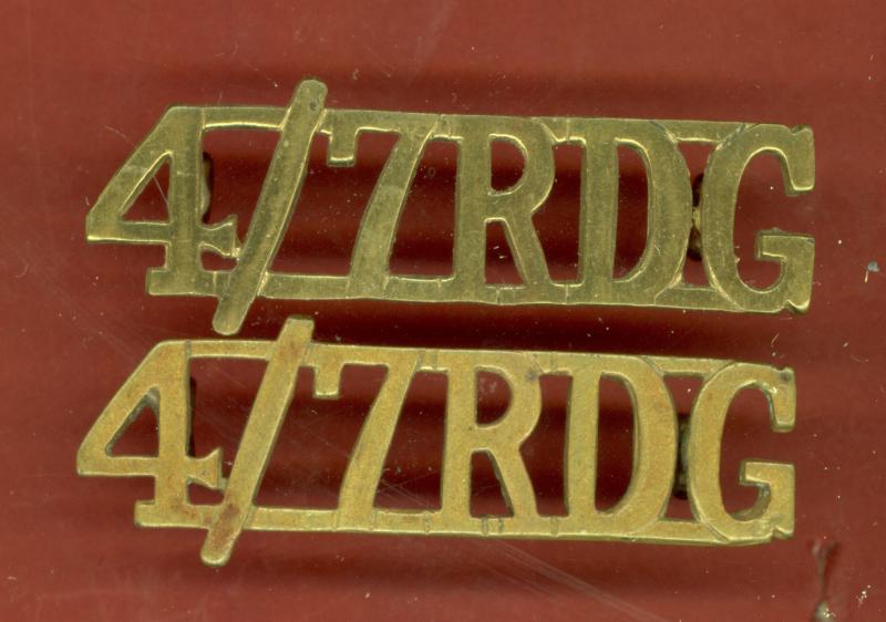 4/7RDG 4th/7th Royal Dragoon Guards shoulder titles