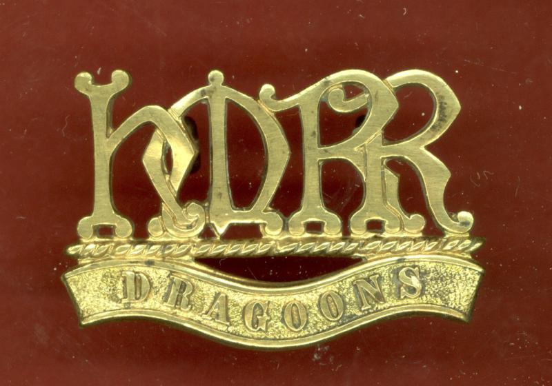 Boer War H.M.R.R. / DRAGOONS collar / shoulder title