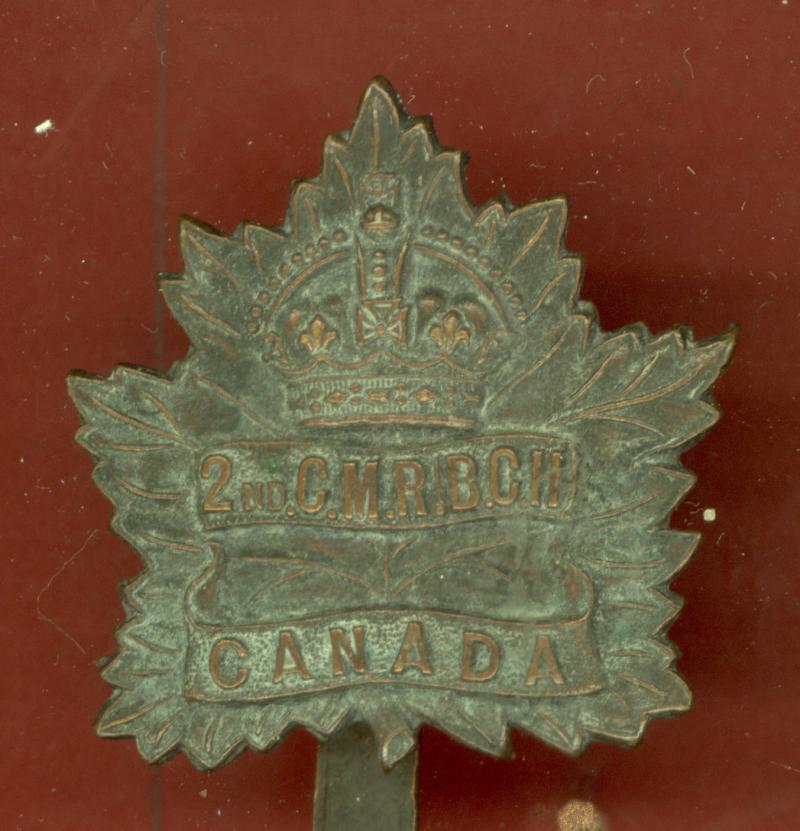 Canadian 2nd Mounted Rifles WW1 CEF cap badge