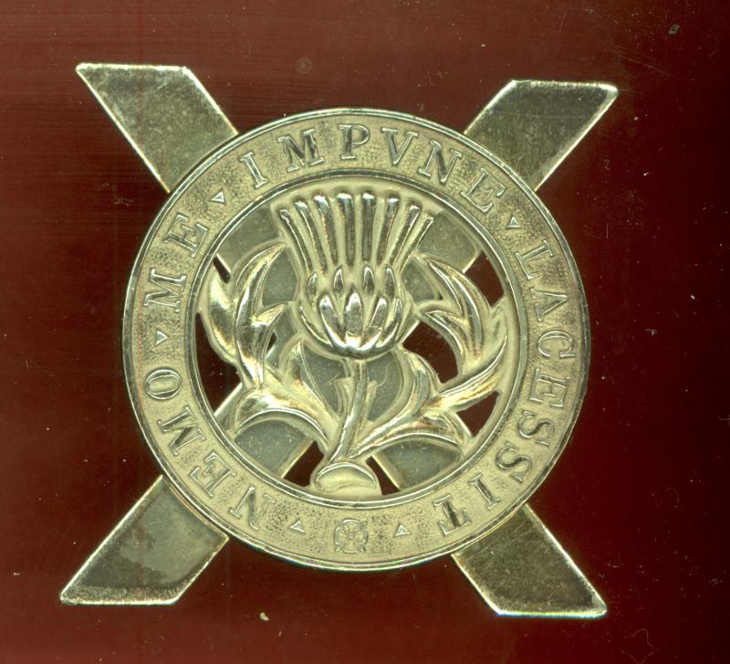 Lowland Brigade Officer's HM silver glengarry badge