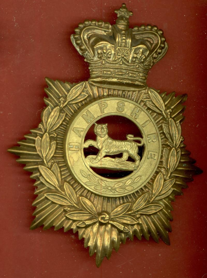 Hampshire Regiment Victorian OR's helmet plate