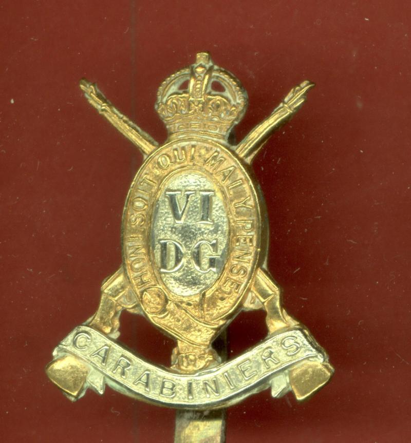 6th Dragoon Guards Carabiniers WW1 OR's cap badge