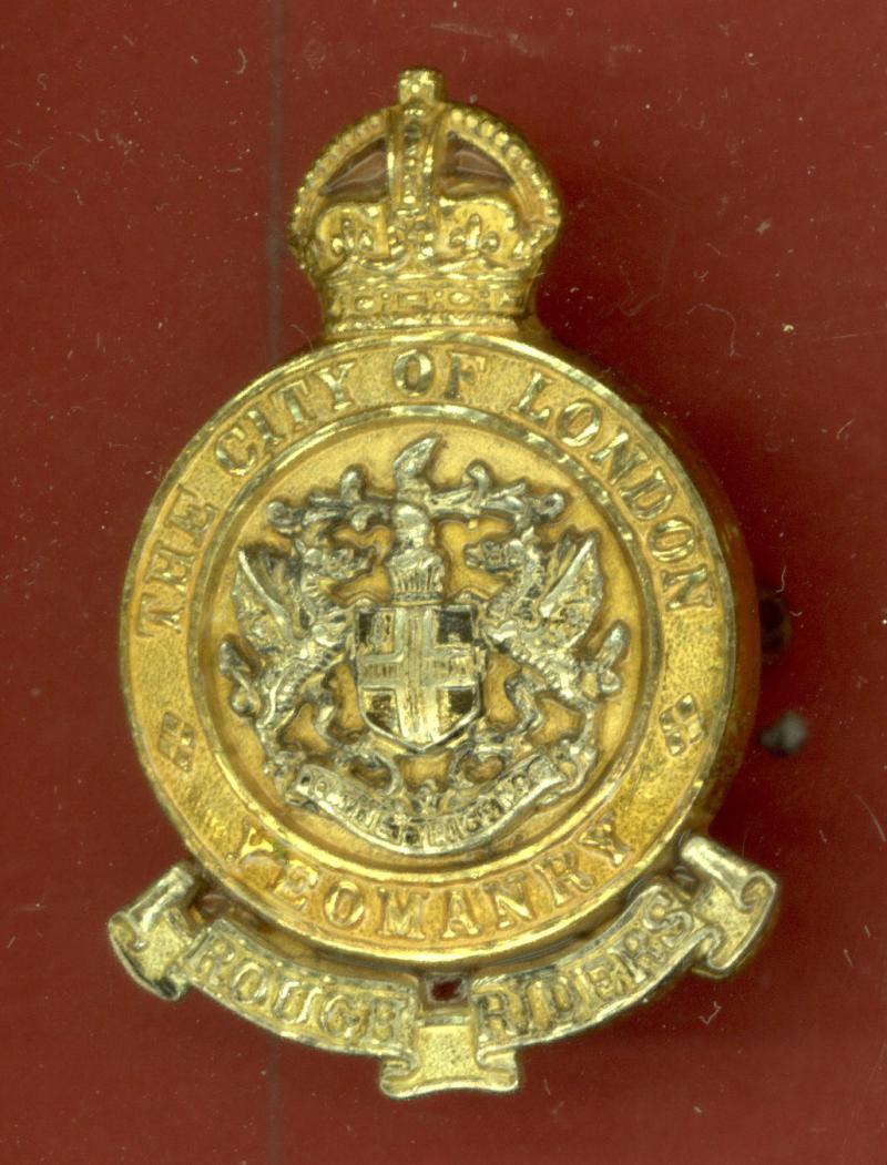 Rough Riders City of London Yeomanry Officer's cap badge