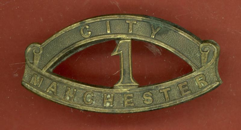 CITY / 1 / MANCHESTER Manchester Pals Bns. WW1 shoulder title