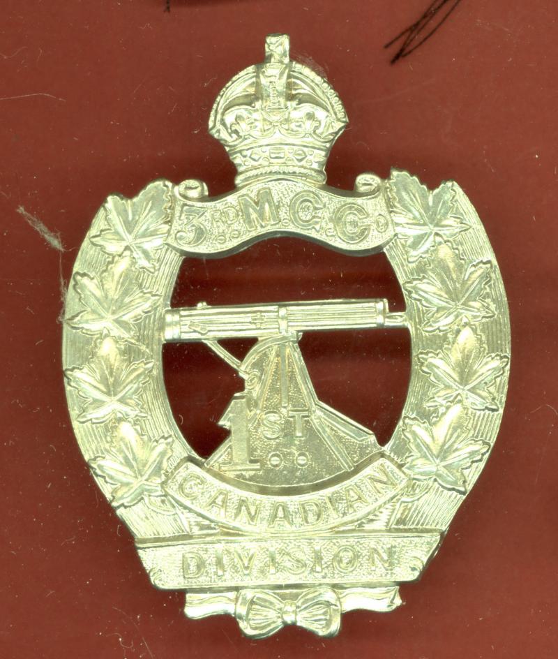 Canadian 3rd Machine Gun Company WW1 CEF cap badge