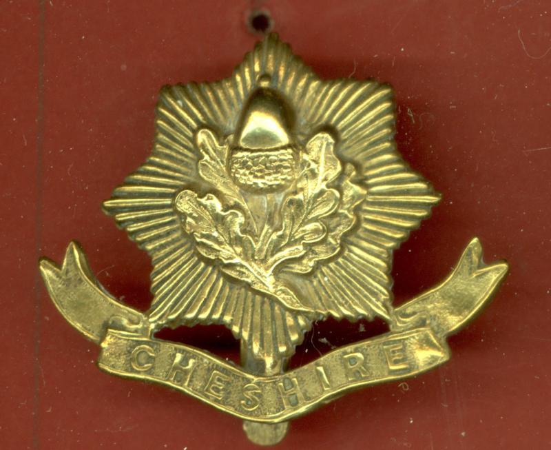 The Cheshire Regiment WW1 economy issue cap badge