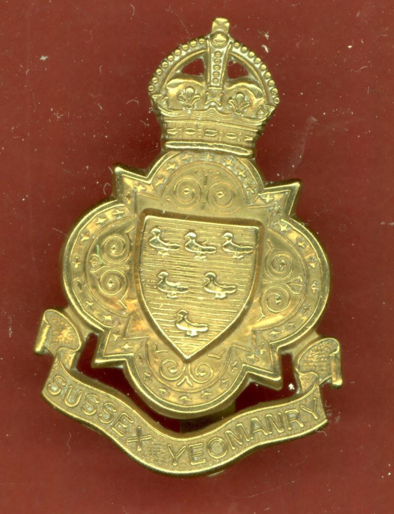 Sussex Yeomanry WW1 OR's cap badge