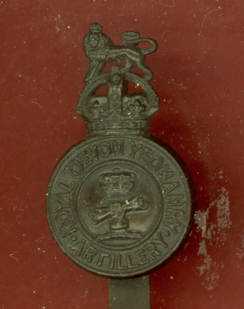 Royal Devon Yeomanry (Artillery) bronze cap badge