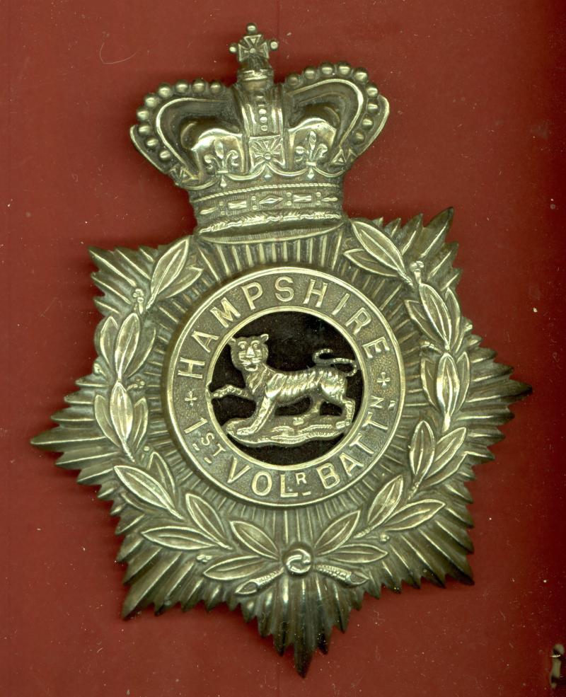 1st VB Hampshire Regiment OR's helmet plate circa 1885-1901