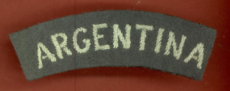 ARGENTINA Royal Air Force WW2 cloth shoulder title