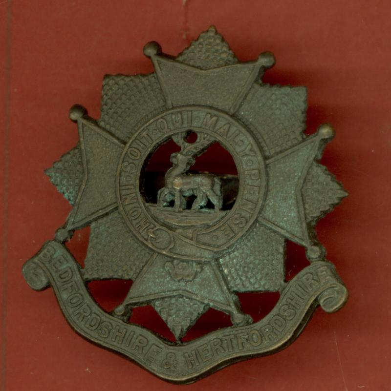 Bedfordshire & Hertfordshire Regiment Officer's OSD cap badge