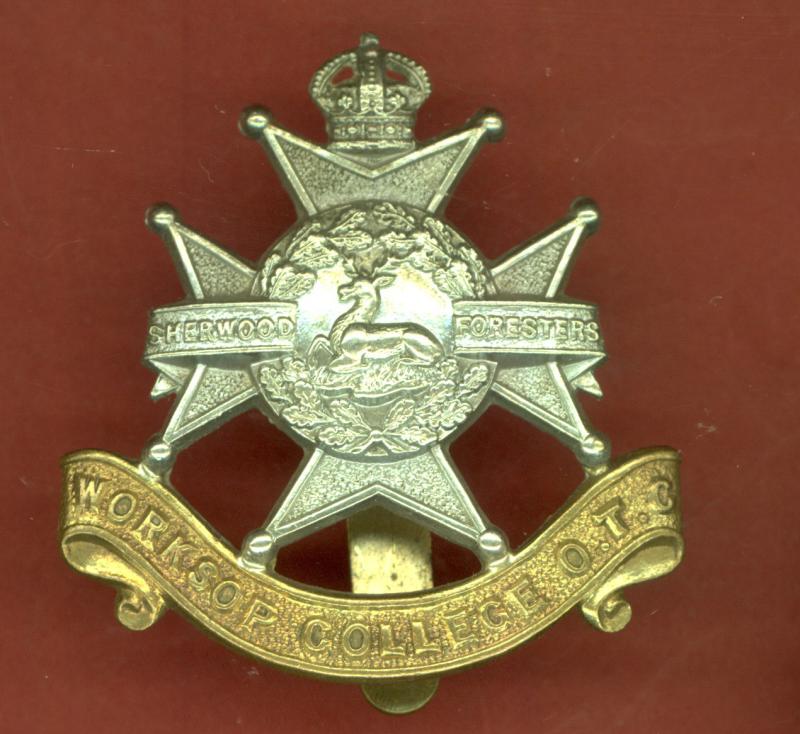 Worksop College Notts OTC cap badge