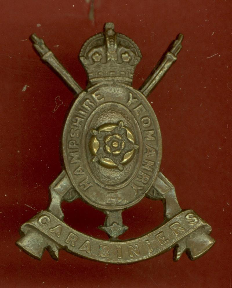 Hampshire Yeomanry Carabiniers WW1 Officer's OSD  badge