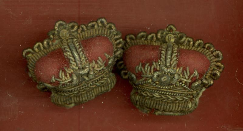 Victorian Officer's bullion rank crowns