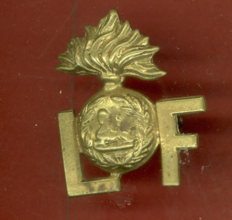 L Grenade F Lancashire Fusiliers Officer's shoulder title