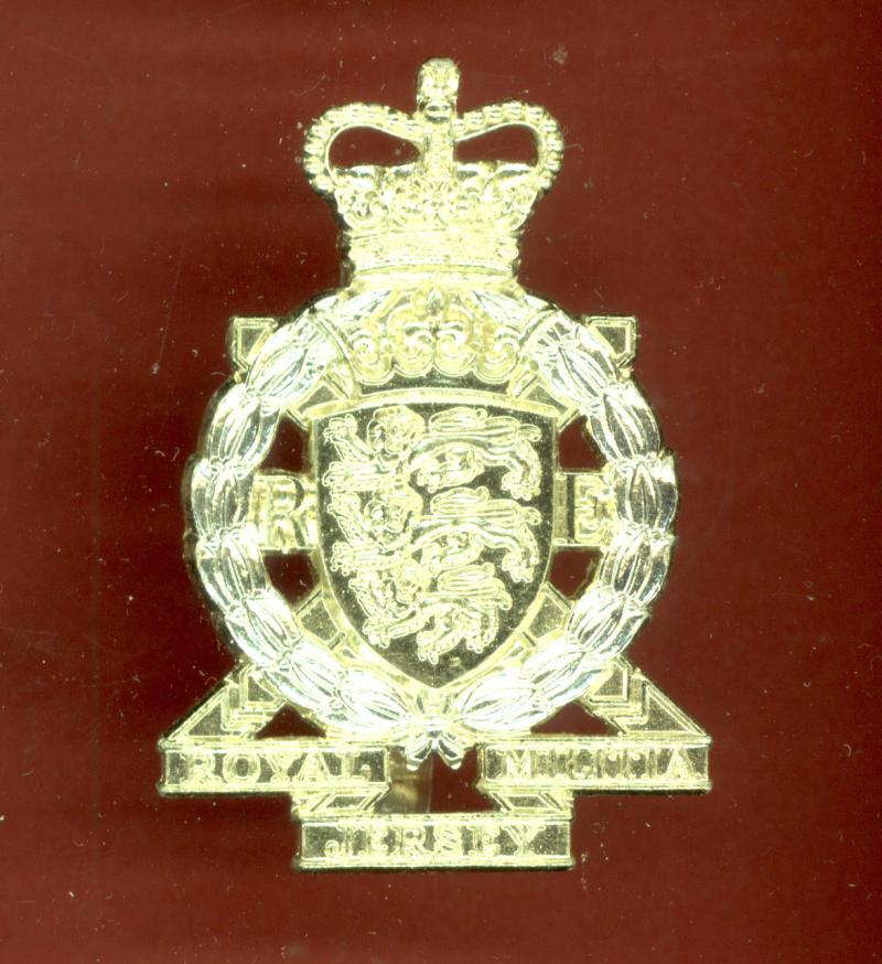 Royal  Jersey Militia OR's staybright cap badge