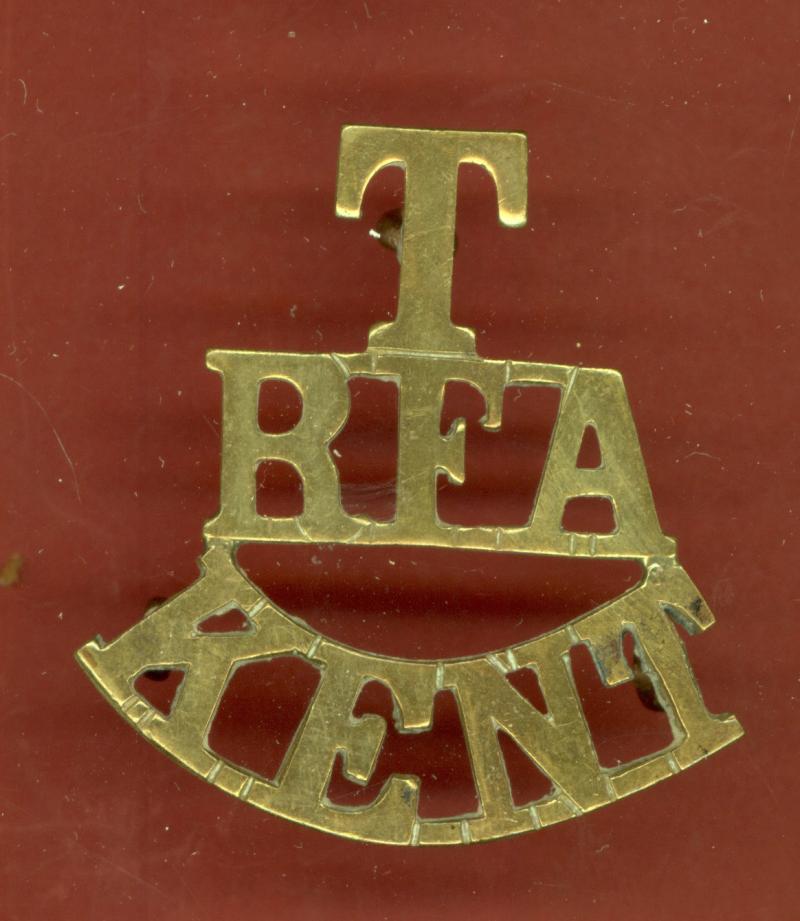 T / RFA / KENT WW1 shoulder title