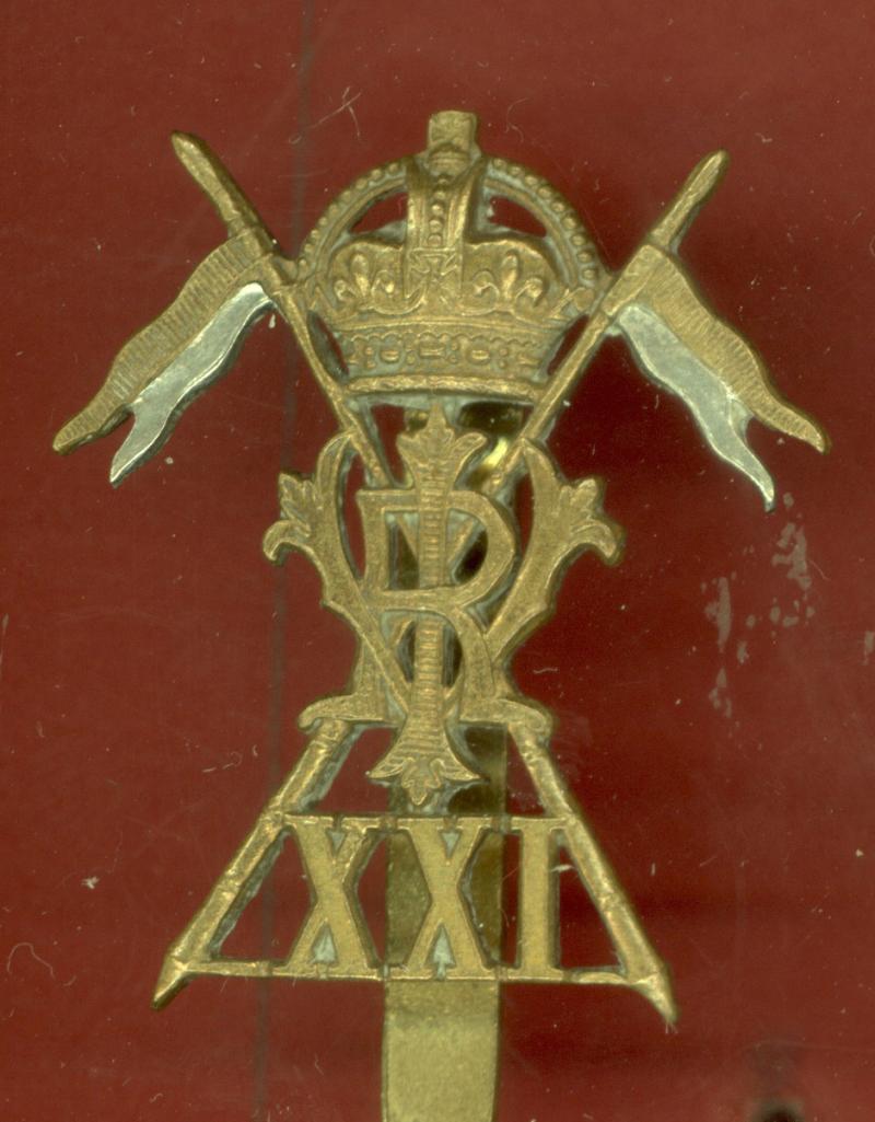 21st (Empress of India's) Lancers WW1 Other Ranks cap badge