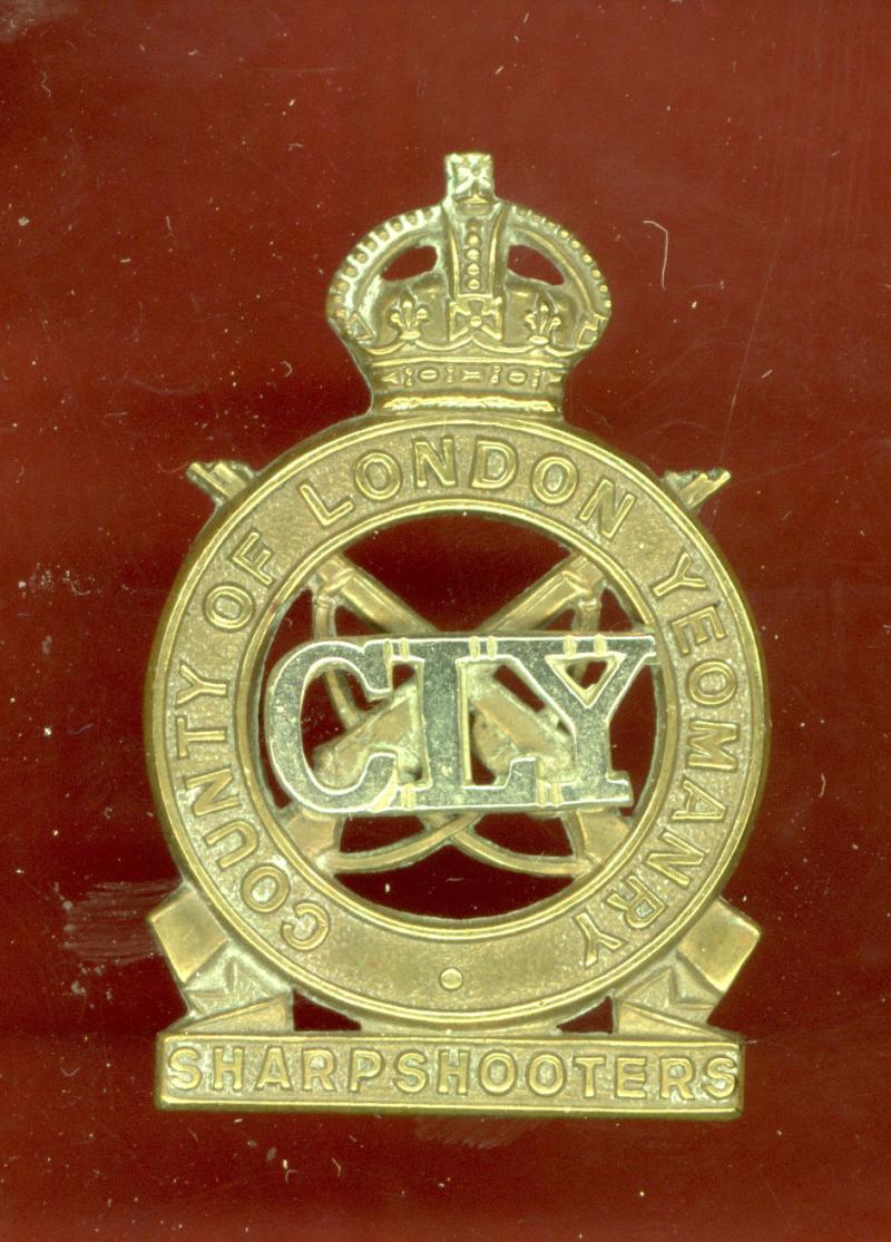 3rd/4th County of London Yeomanry (Sharpshooters) OR's cap badge