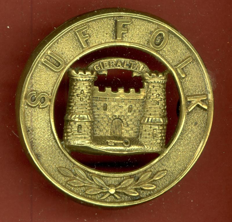 The Suffolk Regiment Victorian helmet plate centre