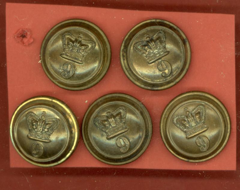 9th East Norfolk Regiment of Foot Victorian Officer's buttons