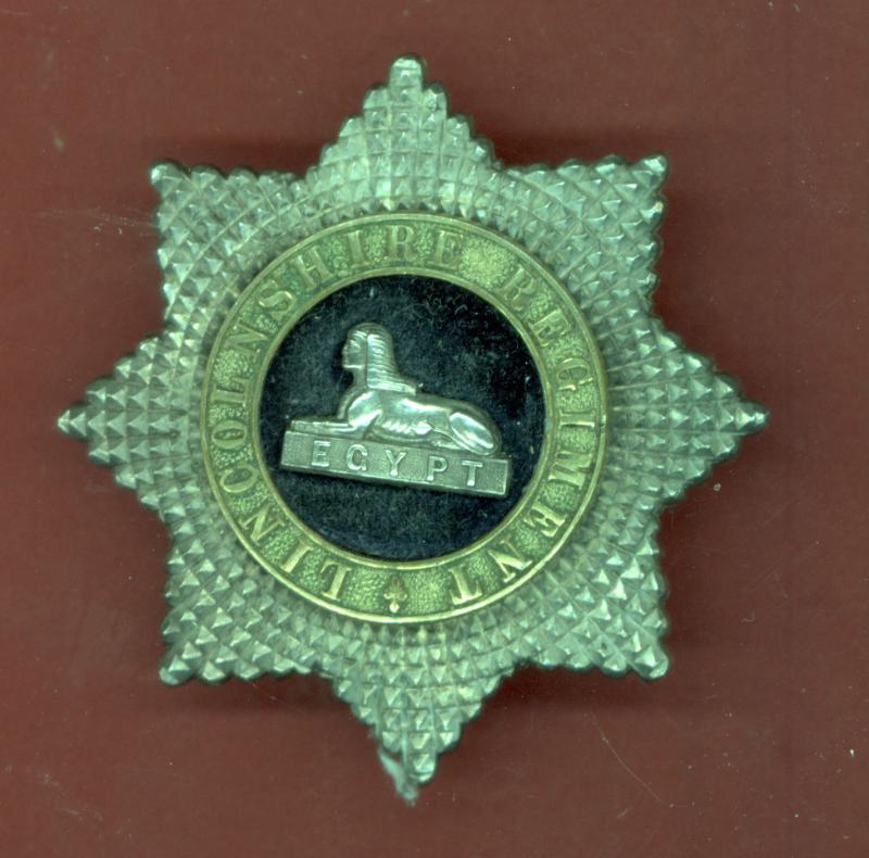 The Lincolnshire Regiment Victorian Officer's forage cap badge