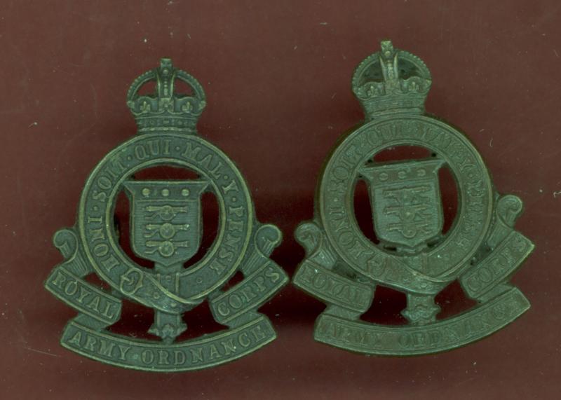 Royal Army Ordnance Corps Officer's OSD collar badges